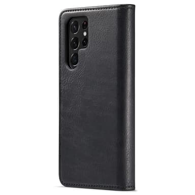 DG MING Samsung S22 Ultra 2-in-1 magneetti lompakkokotelo - Musta