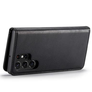 DG MING Samsung S22 Ultra 2-in-1 magneetti lompakkokotelo - Musta