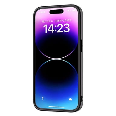 SKALO iPhone 15 ABEEL PU Nahka Suojakuori - Ruskea