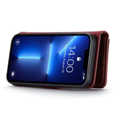 DG MING iPhone 14 Pro 2-in-1 magneetti lompakkokotelo - Punainen