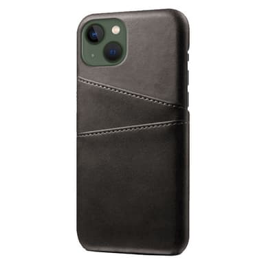 SKALO iPhone 14 PU-nahkainen Korttikotelo - Musta