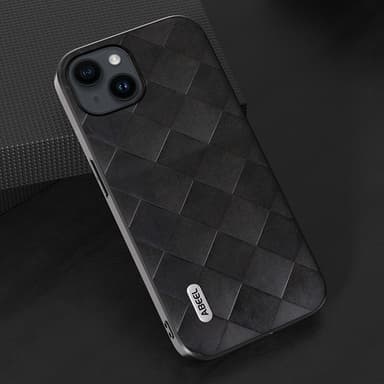 SKALO iPhone 15 ABEEL PU Nahka Suojakuori - Musta