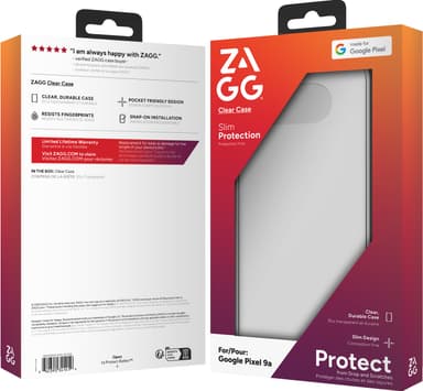 Zagg Google Pixel 9a kirkas suojakuori (läpinäkyvä)