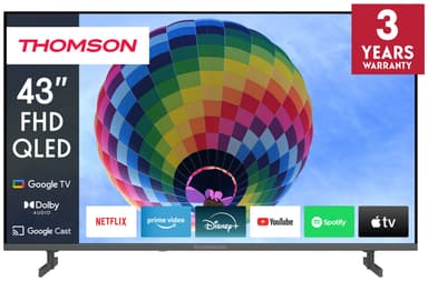 Thomson Google 43" 43FQG4S14 FullHD älytelevisio (2025/sivujalat)