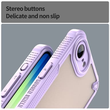 SKALO iPhone 16e Armor Hybrid Frosted Suojakuori - Violetti