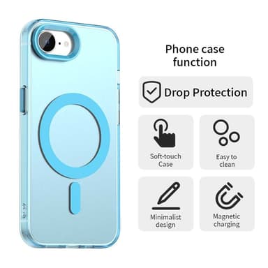 SKALO iPhone 16e Candy Series Hybrid Suojakuori - Sininen