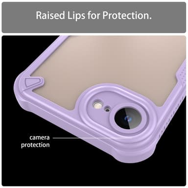 SKALO iPhone 16e Armor Hybrid Frosted Suojakuori - Violetti