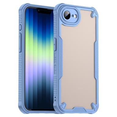 SKALO iPhone 16e Armor Hybrid Frosted Suojakuori - Sininen