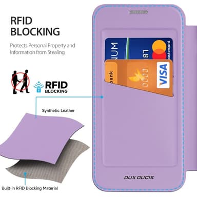 DUX DUCIS iPhone 16e Skin X Pro Lompakkokotelo - Violetti