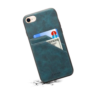 SKALO iPhone 16e PU-nahkainen kaksoiskorttipaikka Suojakuori - Sininen