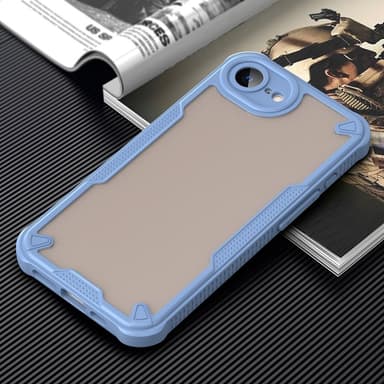 SKALO iPhone 16e Armor Hybrid Frosted Suojakuori - Sininen