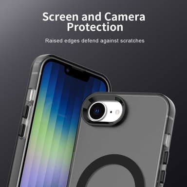SKALO iPhone 16e Candy Series Hybrid Suojakuori - Musta