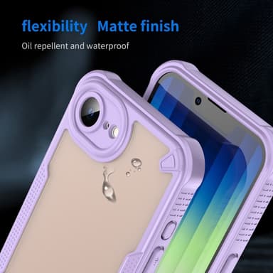 SKALO iPhone 16e Armor Hybrid Frosted Suojakuori - Violetti