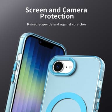 SKALO iPhone 16e Candy Series Hybrid Suojakuori - Sininen
