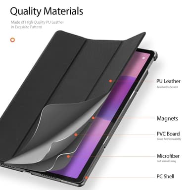 DUX DUCIS Lenovo Idea Tab Pro DOMO Series Kotelo - Musta
