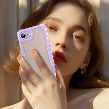 SKALO iPhone 16e Armor Hybrid Frosted Suojakuori - Violetti