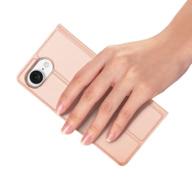 DUX DUCIS iPhone 16e Skin Pro Series Lompakkokotelo - Pinkki