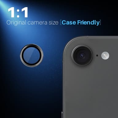 SKALO iPhone 16e NORTHJO Kamerasuoja Metallirengas - Musta