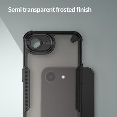 SKALO iPhone 16e Armor Hybrid Frosted Suojakuori - Musta
