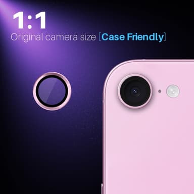 SKALO iPhone 16e NORTHJO Kamerasuoja Metallirengas - Pinkki