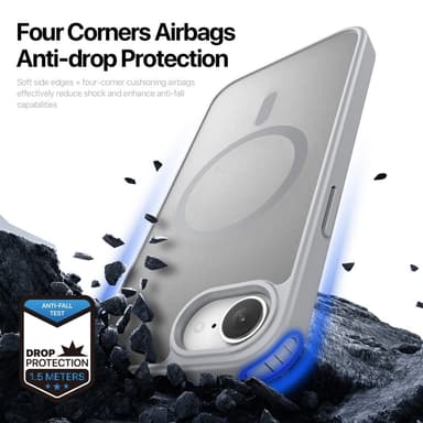 DUX DUCIS iPhone 16e Yind Series Matta viimeistely Suojakuori - Harmaa