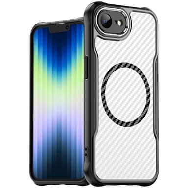 SKALO iPhone 16e Translucent Carbon Suojakuori - Musta