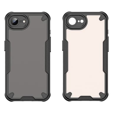SKALO iPhone 16e Armor Hybrid Frosted Suojakuori - Musta
