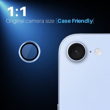 SKALO iPhone 16e NORTHJO Kamerasuoja Metallirengas - Sininen