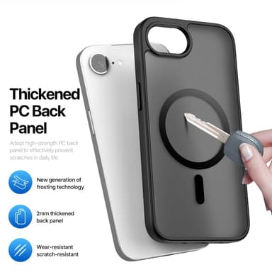 DUX DUCIS iPhone 16e Yind Series Matta viimeistely Suojakuori - Musta