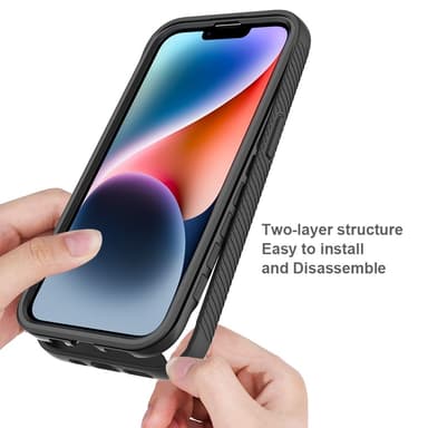 SKALO iPhone 16e Shockproof Clear Hybrid Suojakuori - Punainen