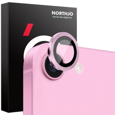 SKALO iPhone 16e NORTHJO Kamerasuoja Metallirengas - Pinkki