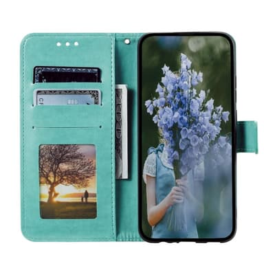 SKALO iPhone 16e Mandala Lompakkokotelo - Turkoosi