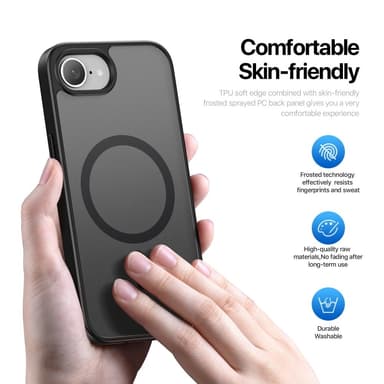 DUX DUCIS iPhone 16e Yind Series Matta viimeistely Suojakuori - Musta