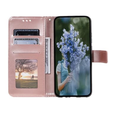 SKALO iPhone 16e Mandala Lompakkokotelo - Ruusukulta