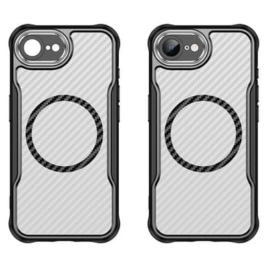 SKALO iPhone 16e Translucent Carbon Suojakuori - Musta