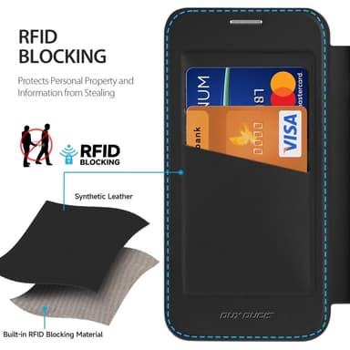 DUX DUCIS iPhone 16e Skin X Pro Lompakkokotelo - Musta