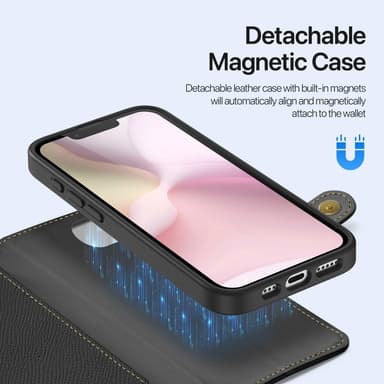 DUX DUCIS iPhone 16e Lawa Series Lompakkokotelo - Musta