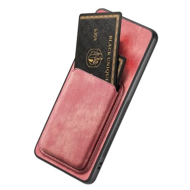 SKALO iPhone 16e PU-nahkainen magneettinen korttikotelo Suojakuori - Pinkki