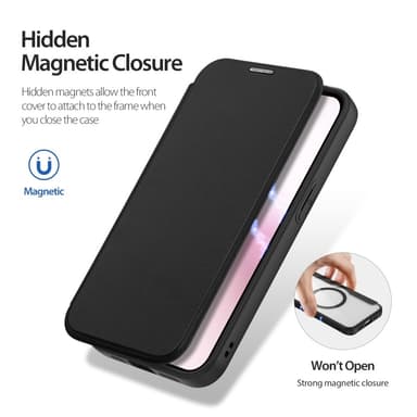 DUX DUCIS iPhone 16e Skin X Pro Lompakkokotelo - Musta