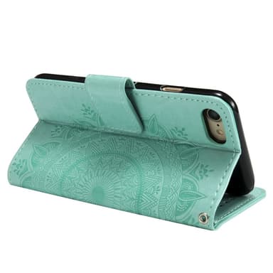 SKALO iPhone 16e Mandala Lompakkokotelo - Turkoosi