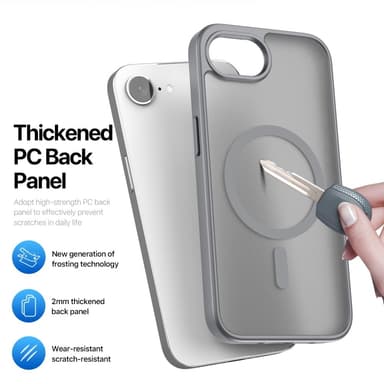 DUX DUCIS iPhone 16e Yind Series Matta viimeistely Suojakuori - Harmaa