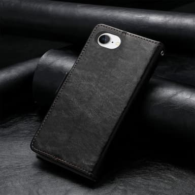 SKALO iPhone 16e CASENEO 002 Premium Lompakkokotelo - Musta