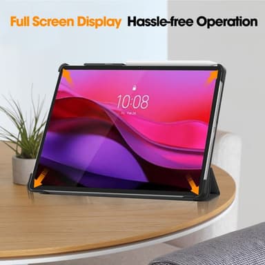 SKALO Lenovo Yoga Tab Plus Trifold Kotelo - Musta