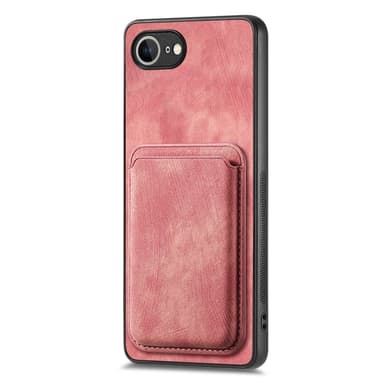 SKALO iPhone 16e PU-nahkainen magneettinen korttikotelo Suojakuori - Pinkki