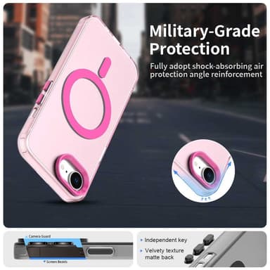 SKALO iPhone 16e Candy Series Hybrid Suojakuori - Punainen