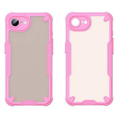 SKALO iPhone 16e Armor Hybrid Frosted Suojakuori - Pinkki