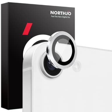 SKALO iPhone 16e NORTHJO Kamerasuoja Metallirengas - Hopea