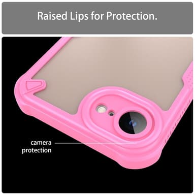 SKALO iPhone 16e Armor Hybrid Frosted Suojakuori - Pinkki