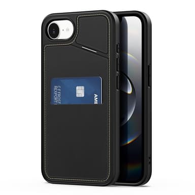 DUX DUCIS iPhone 16e Rafi II Series Suojakuori jossa on Korttipidike - Musta