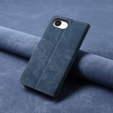 SKALO iPhone 16e Jeans Lompakkokotelo - Sininen